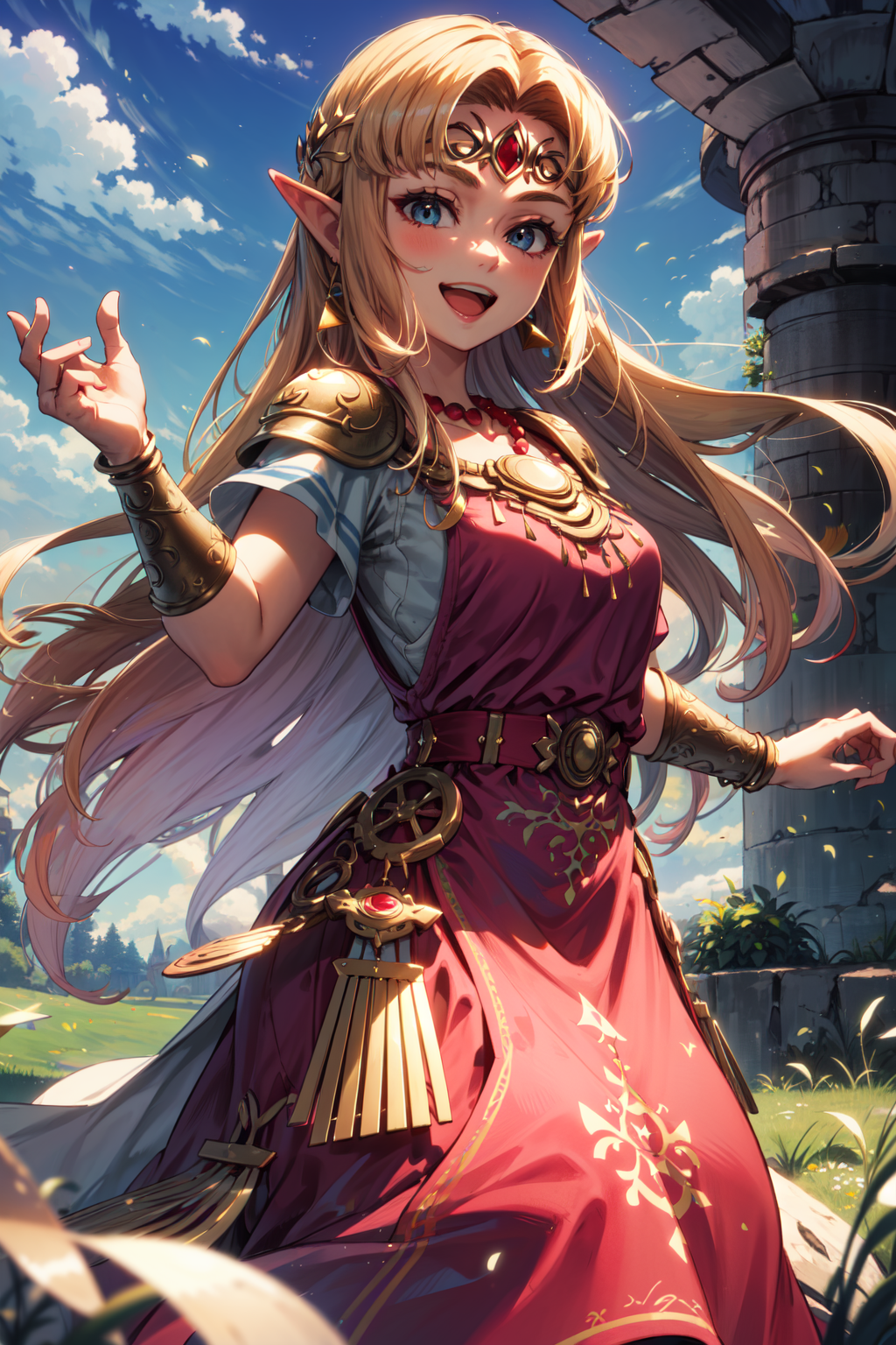 00443-4069391901-masterpiece,best quality,1girl,zelda-albw,pink dress,tiara,jewelry,bracer,bead necklace,smile,open mouth,grass,_lora_zelda-albw_.png